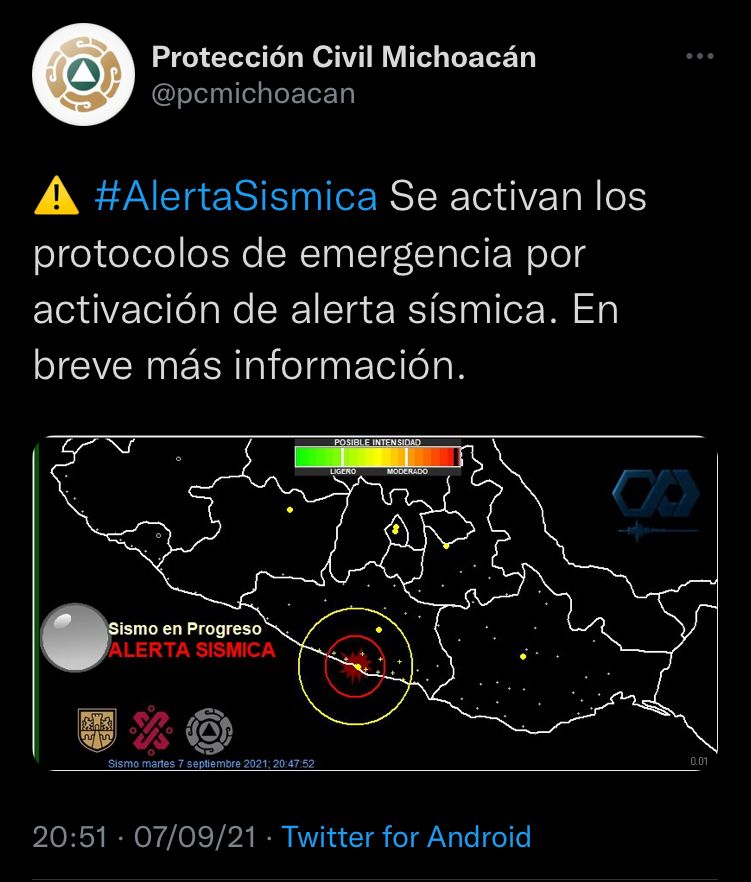 fuerte sismo Michoacán