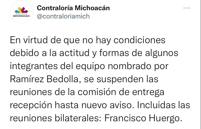 lineamientos suspenden entrega recepción