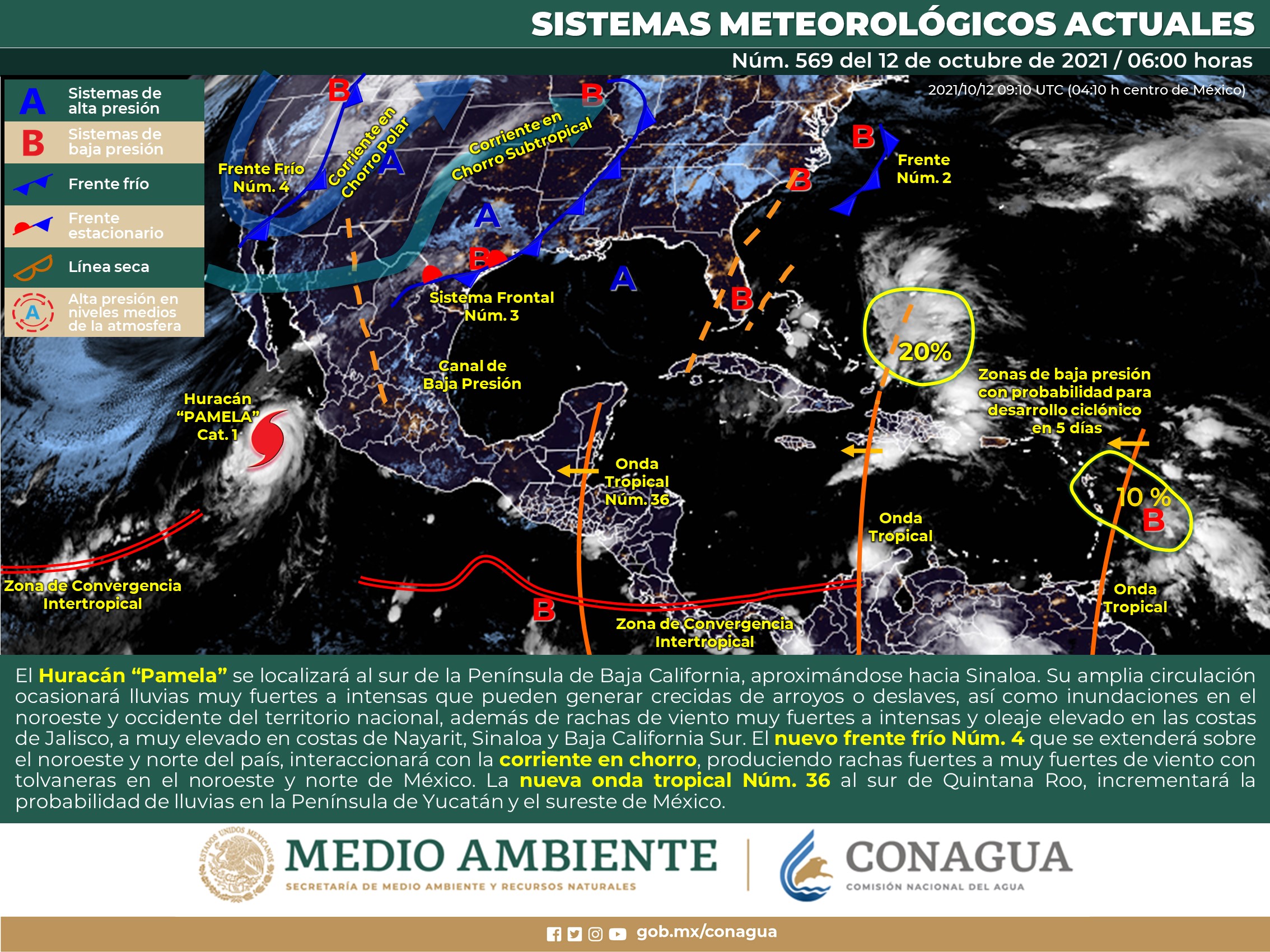 El meteorológico nacional para hoy martes