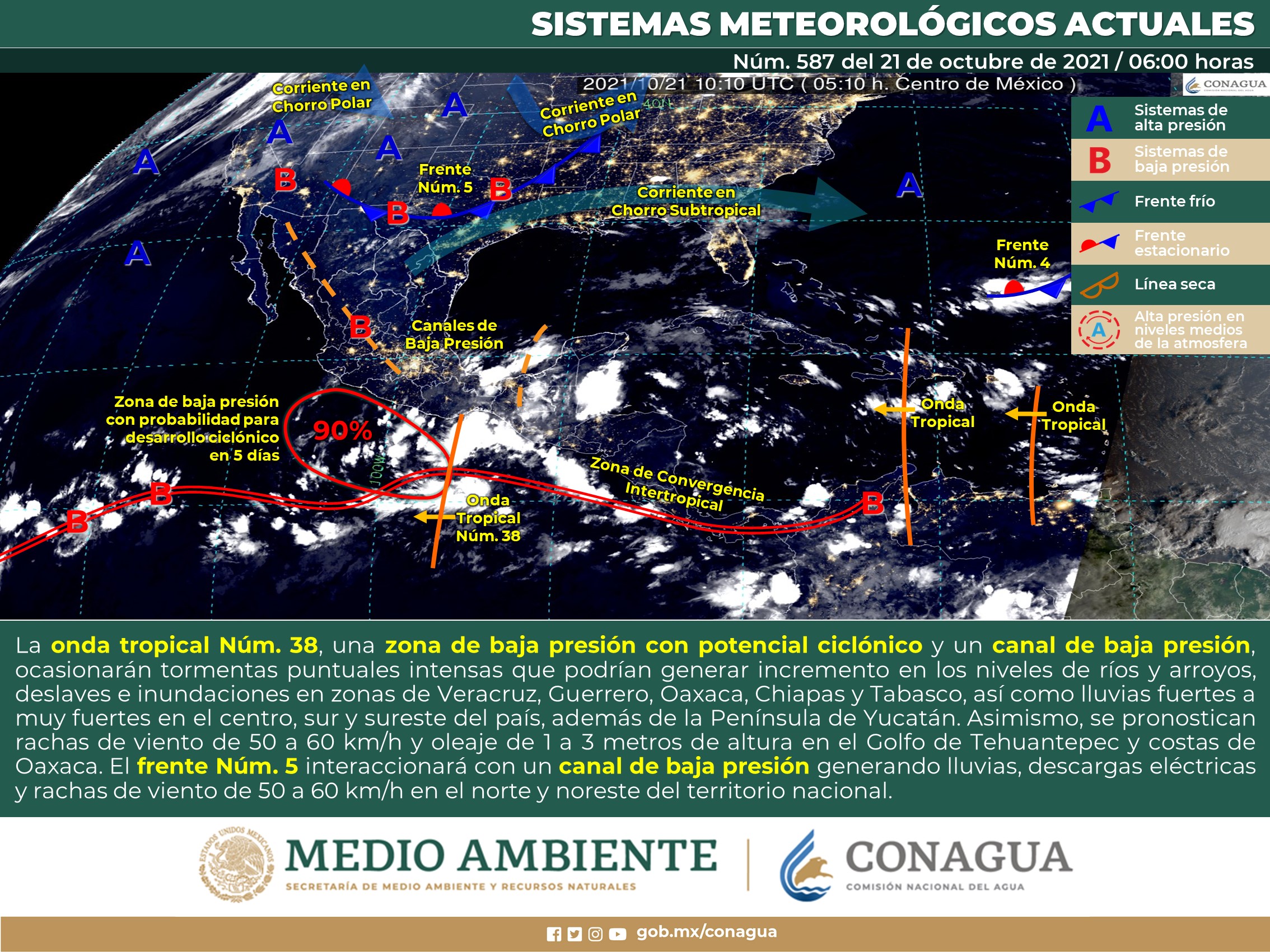 Meteorológico general para el día de hoy jueves