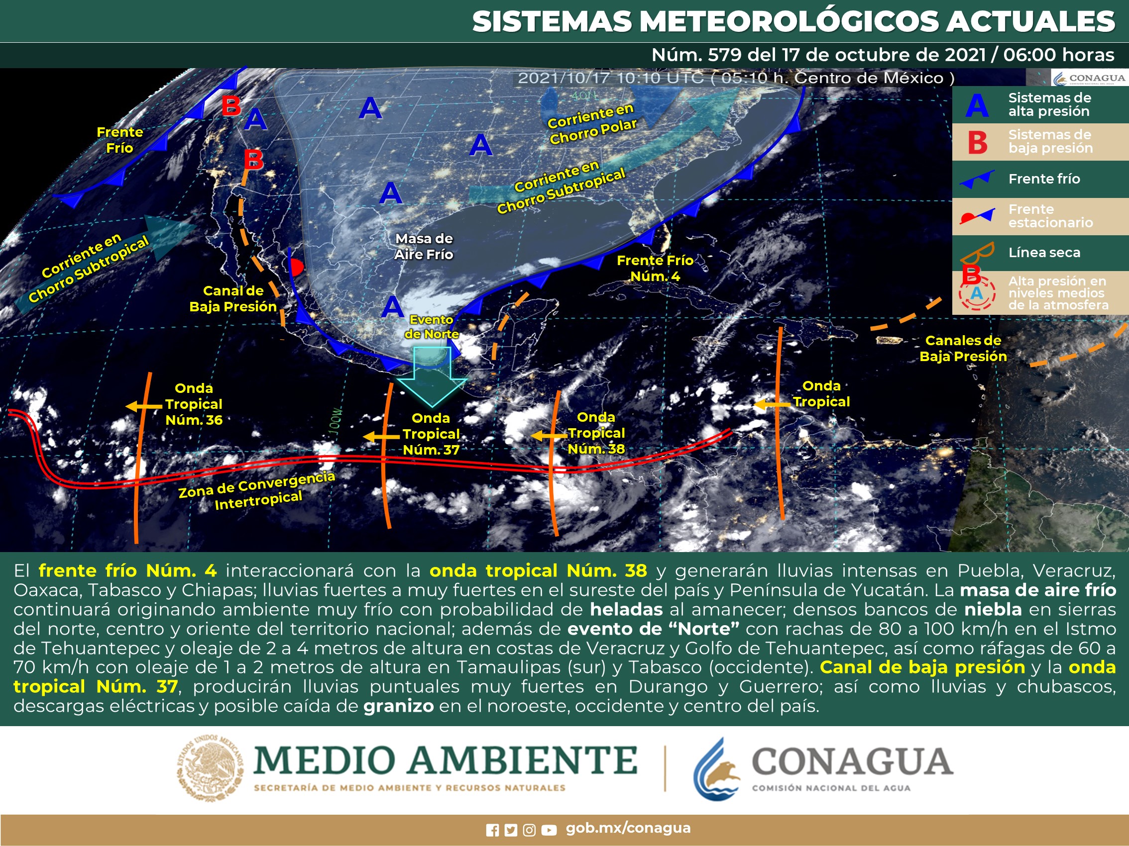 Pronóstico nacional del clima de hoy domingo