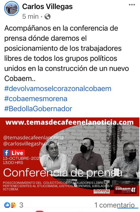 SITCBEM presiona nuevo gobierno