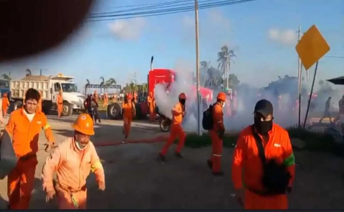 Se registra enfrentamiento en refinería Dos Bocas