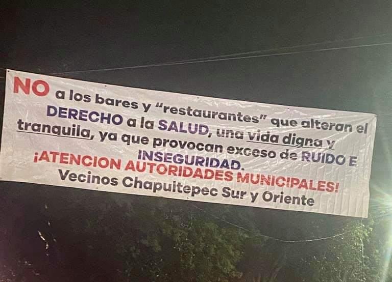 Vecinos de las colonias Chapultepec, exigen regulación de antros en dicha zona