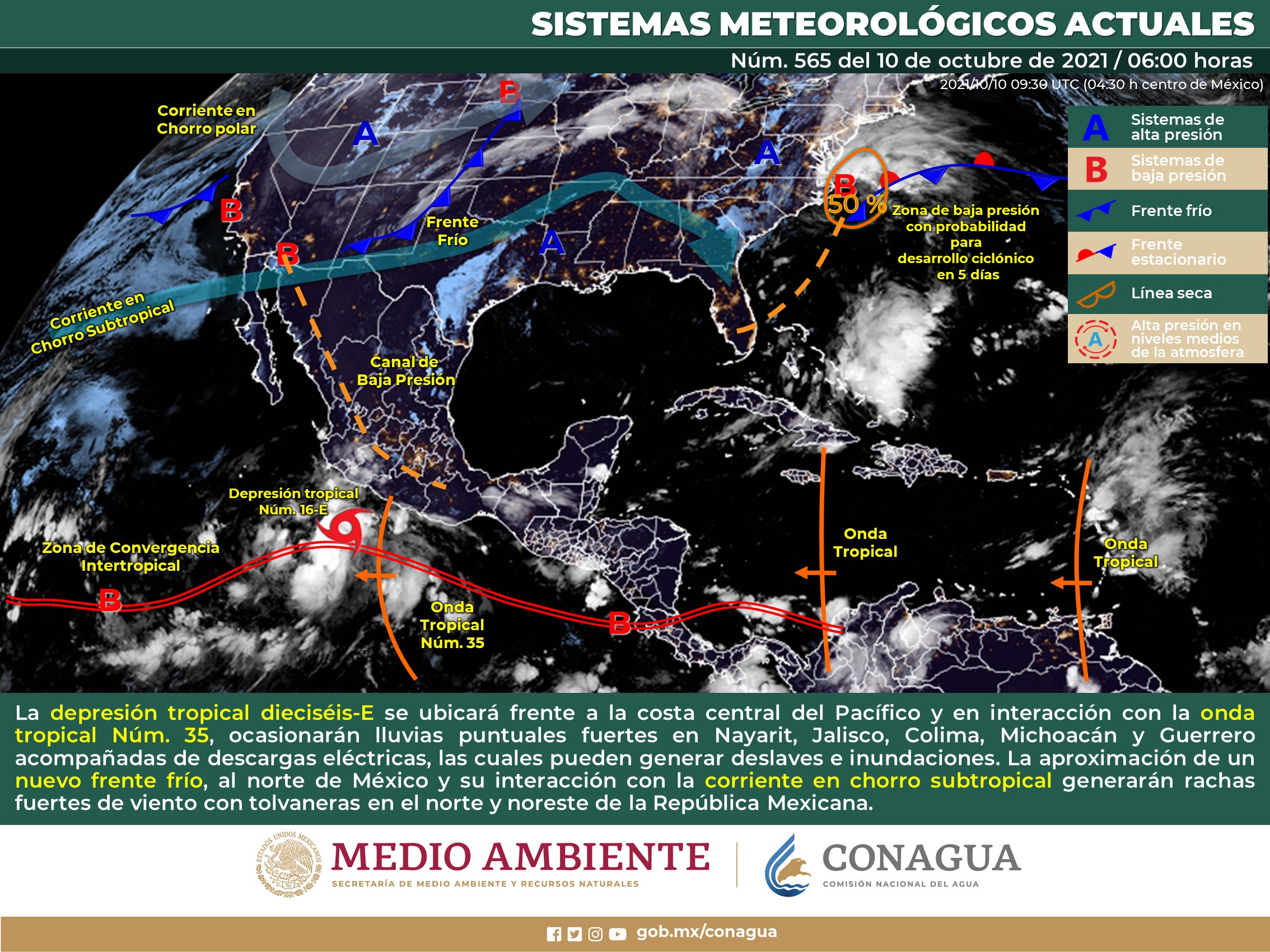 El meteorológico nacional para hoy domingo