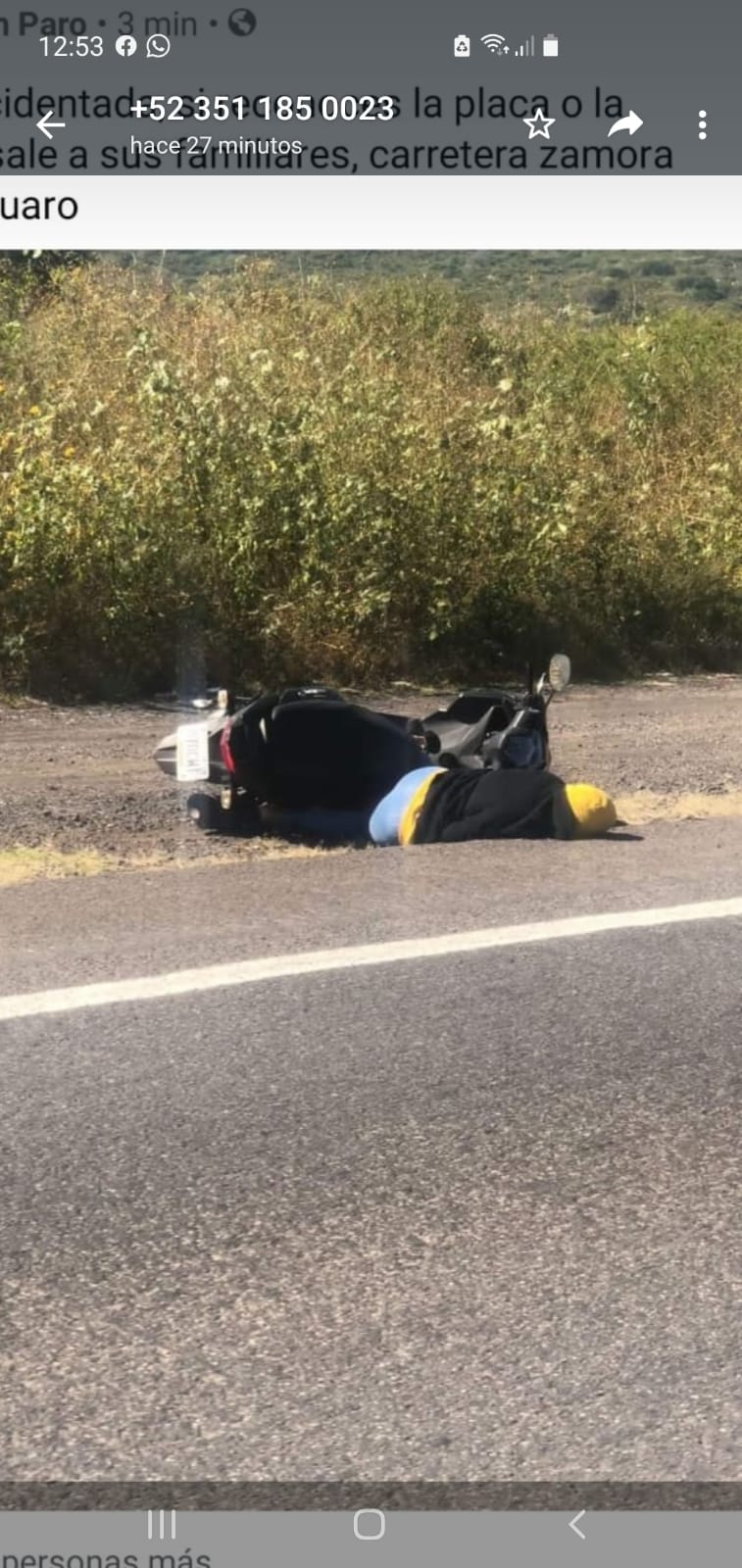 Mujer reportada desaparecida es localizada accidentada en su motocicleta