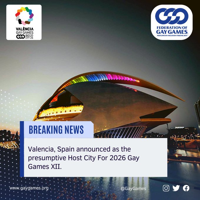 Valencia le gana a Guadalajara ser sede de los Gay Games