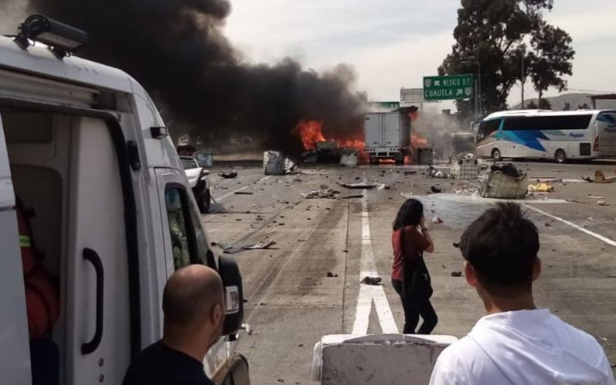 fuerte accidente México-Puebla