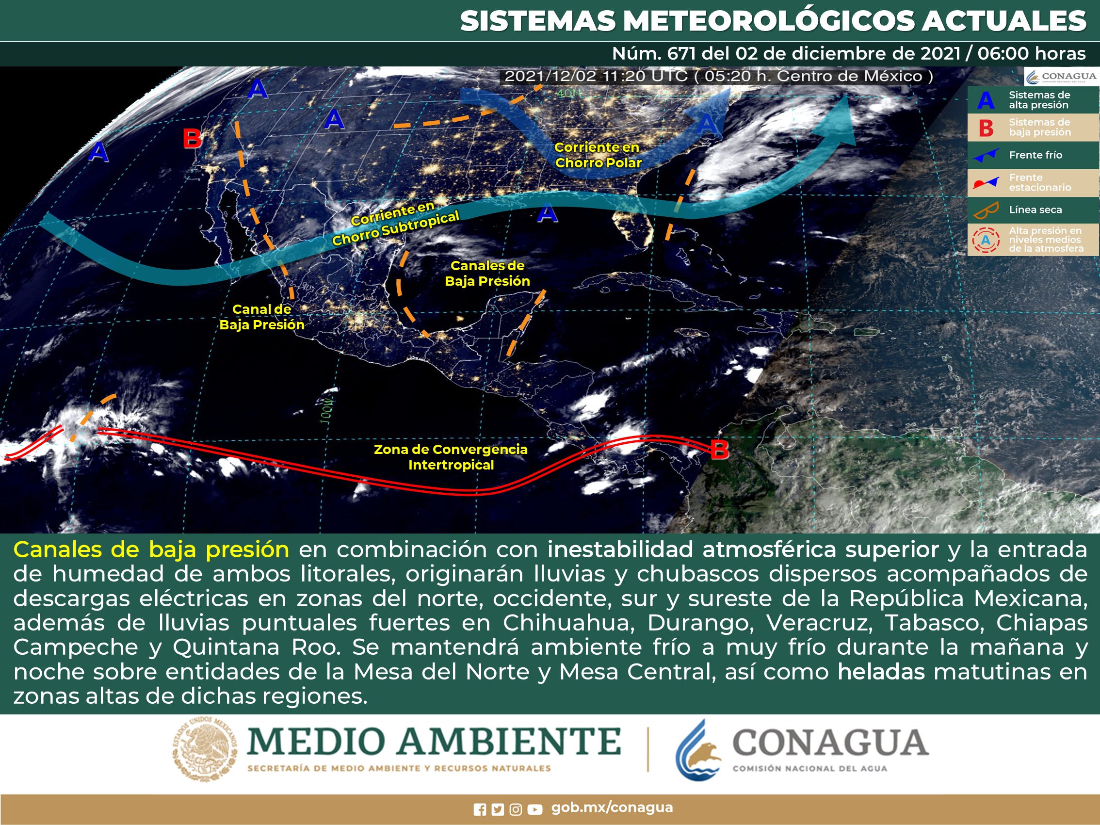 Pronóstico nacional del meteorológico para hoy jueves