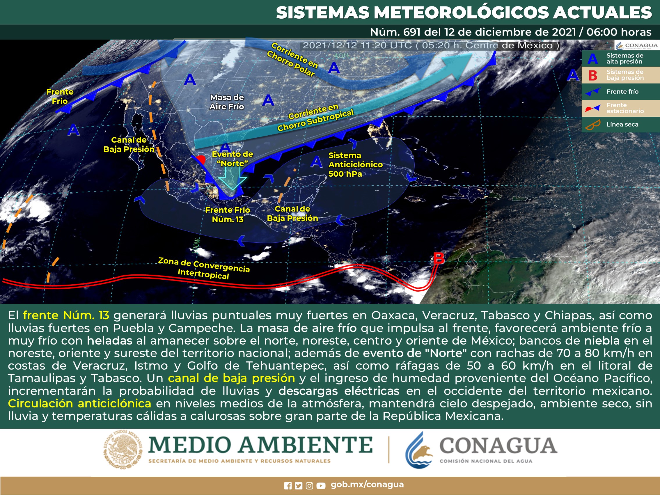 Reporte del clima para hoy domingo