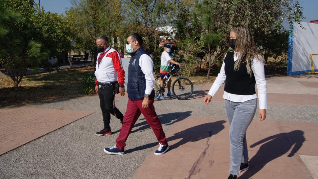 Durante el recorrido se constató el uso correcto de medidas sanitarias en la Unidad y Alberca Semiolimpica ubicadas en la Complejo Deportivo Bicentenario