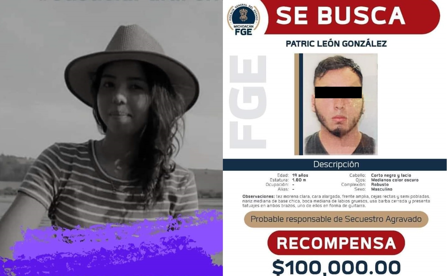 Detienen Patric feminicidio
