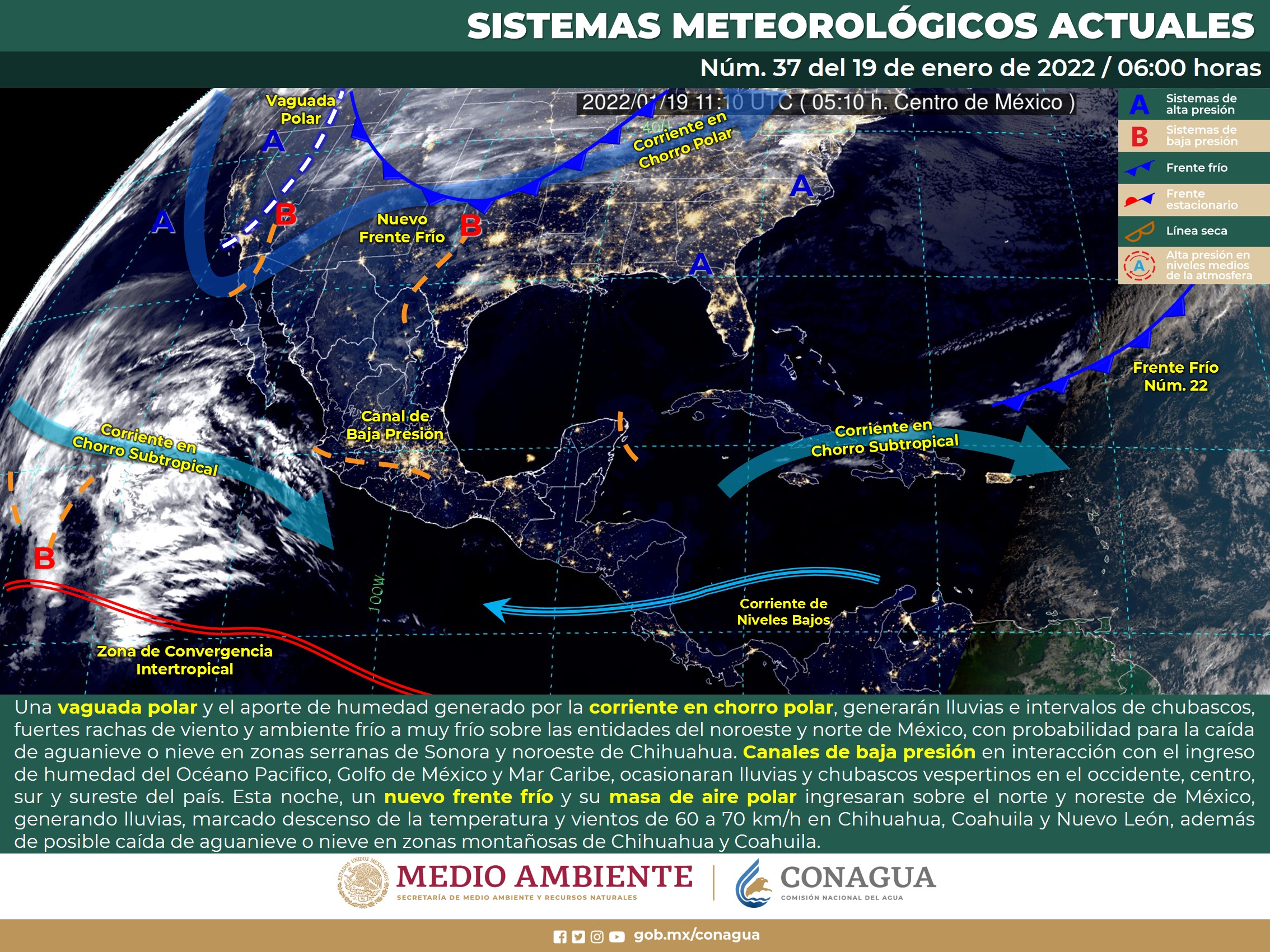 El meteorológico nacional de este miércoles