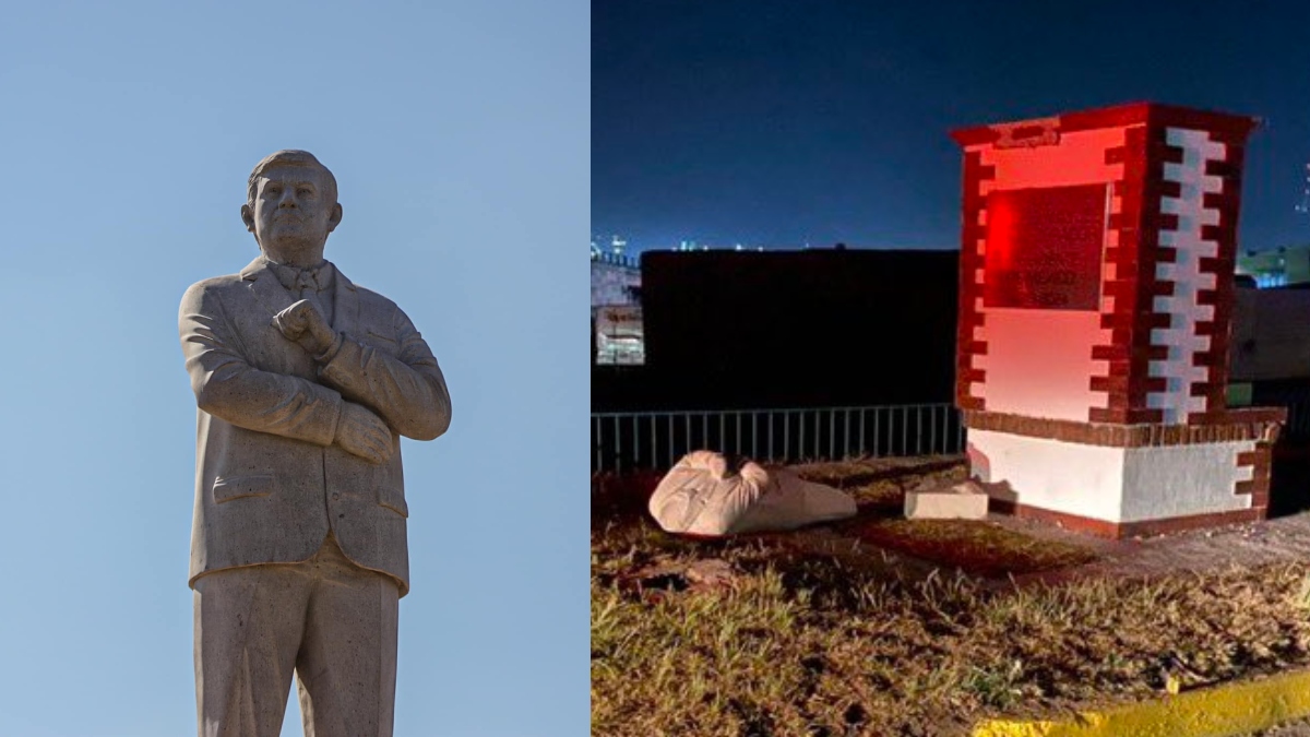 Estatua de AMLO en Atlacomulco