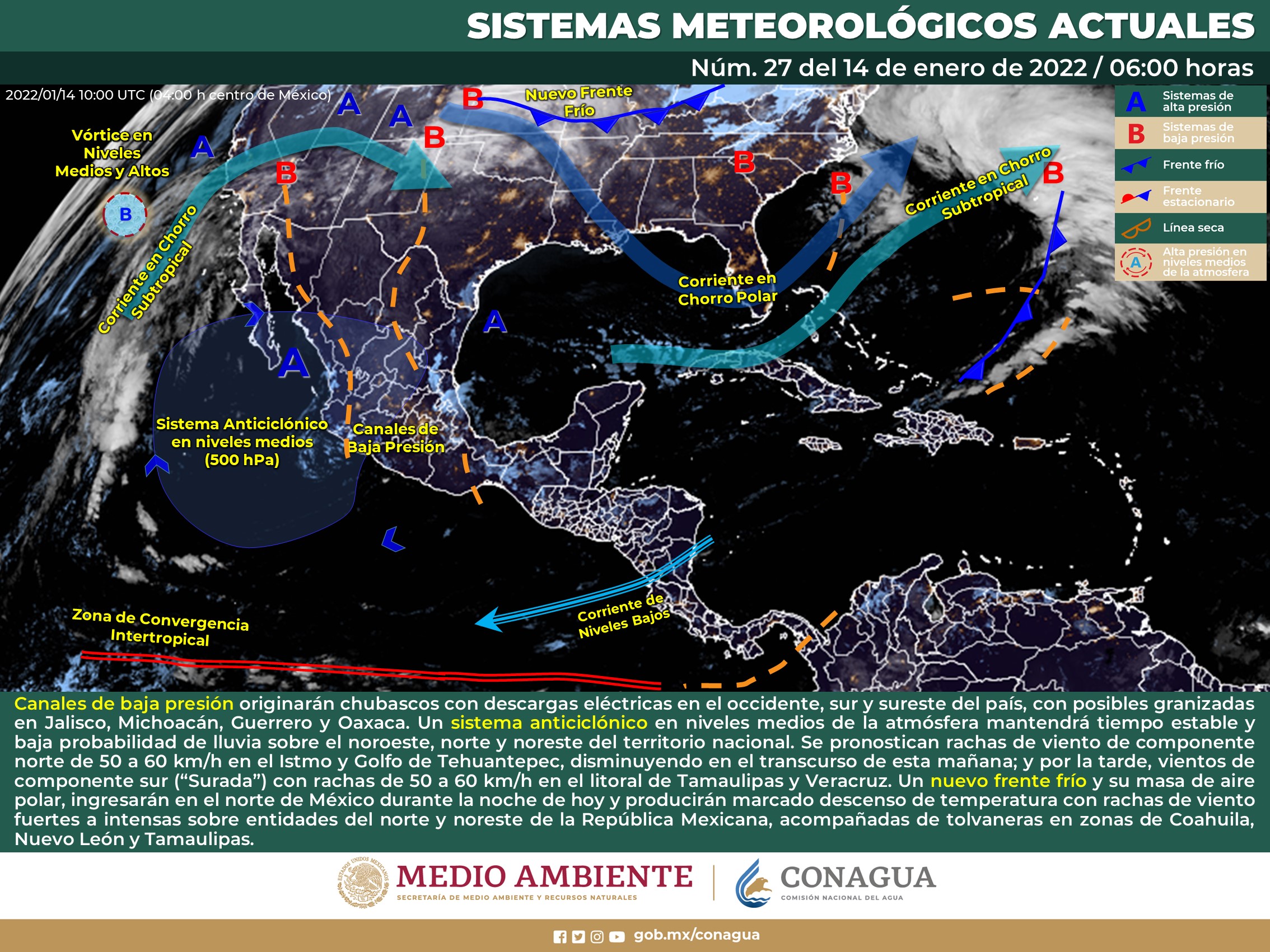 Meteorológico nacional para hoy viernes