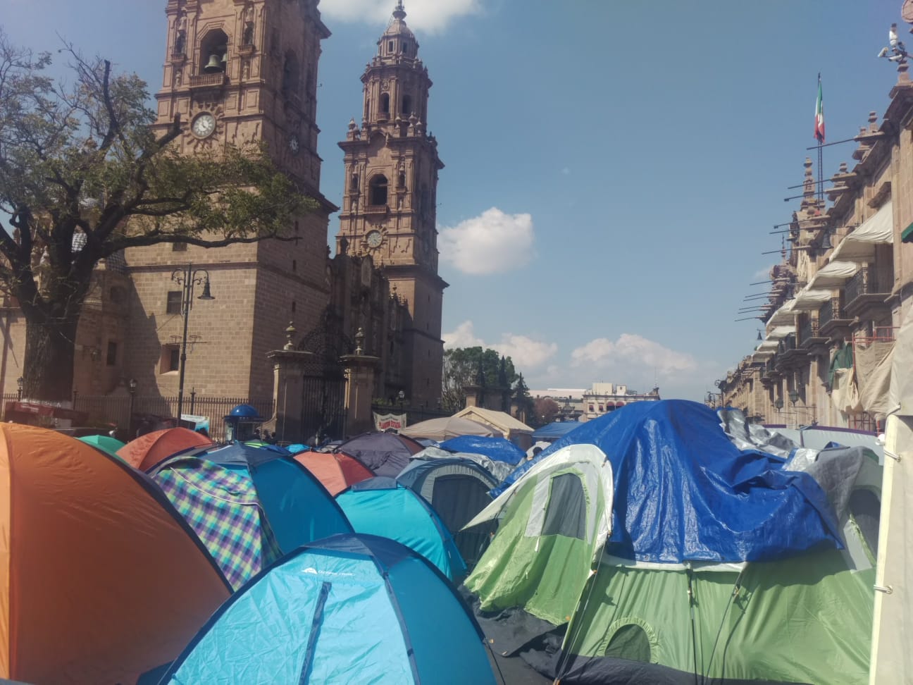 caos vial CNTE plantón