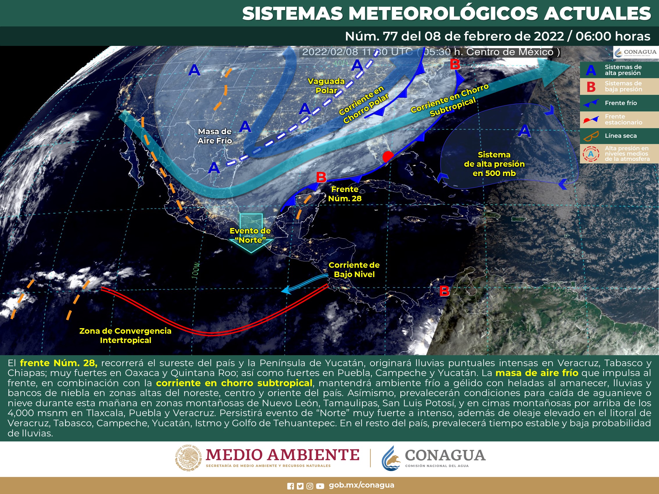 El clima nacional para hoy martes