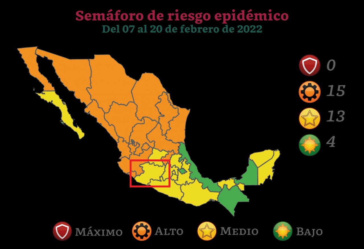Michoacán semáforo amarillo Covid