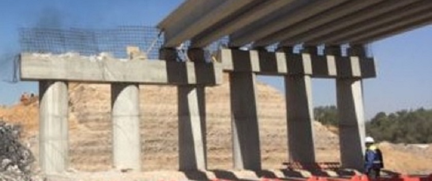 Se desploman trabes de puente para el AIFA