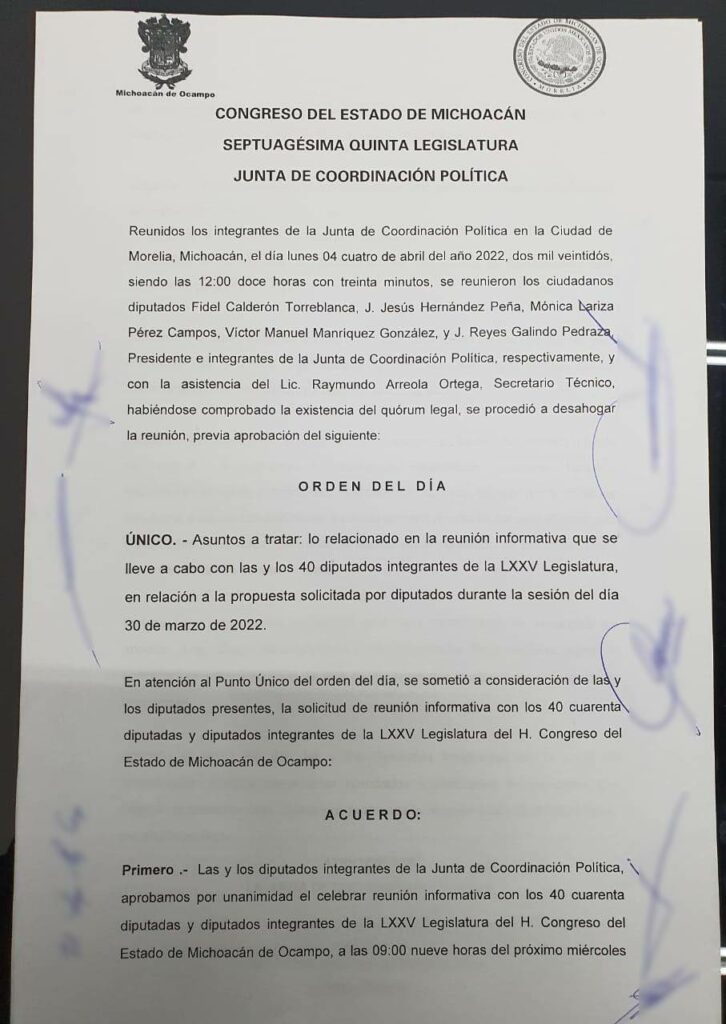 En encerrona sin celulares los 40 diputados de Michoacán revisan finanzas