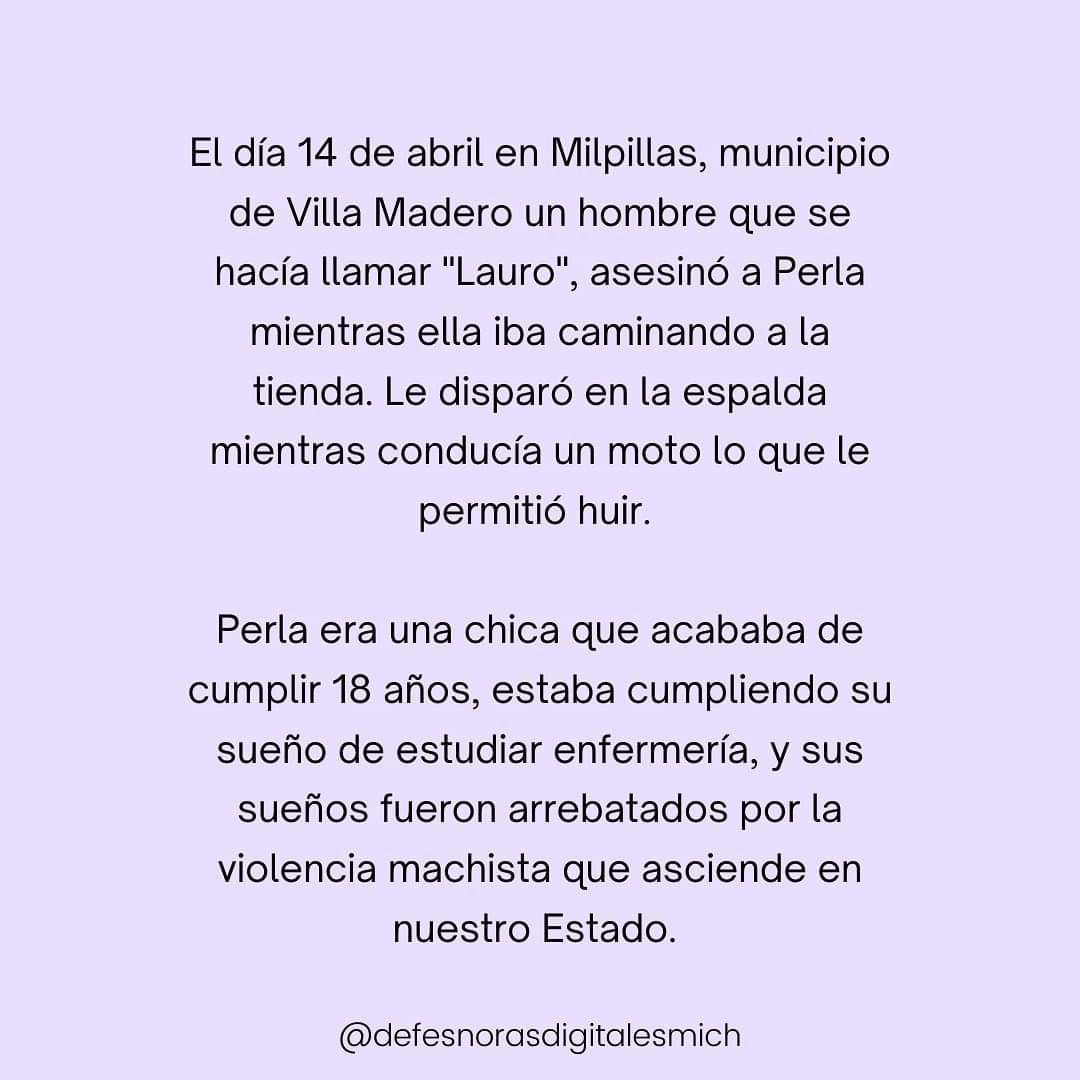 Exigen justicia contra feminicida de Perlita, joven de Villa Madero