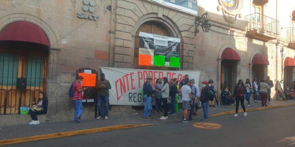 CNTE bloqueará oficinas del SAT en Michoacán; exigen solución a demandas