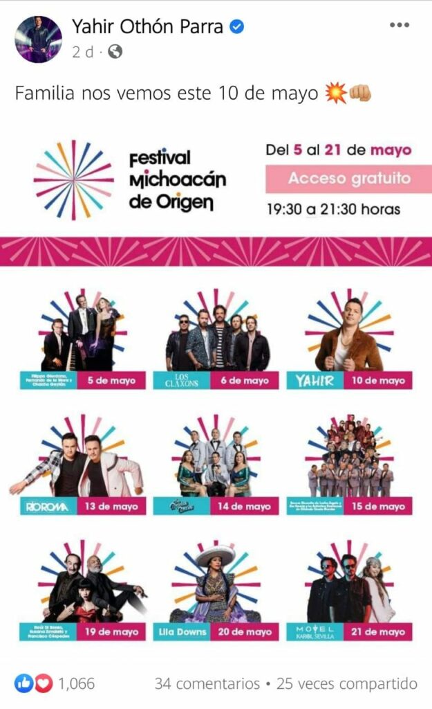 Los Ángeles Azules son el concierto sorpresa en el Festival Michoacán de Origen