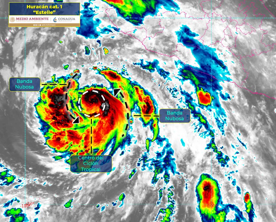 Prevén lluvias fuertes en Michoacán por huracán "Estelle"