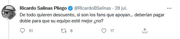Salinas Pliego critica a los aficionados de Monarcas los fans no servían