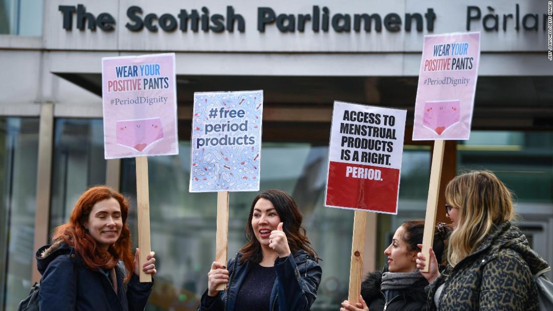 Escocia proporcionará productos de higiene menstrual gratis