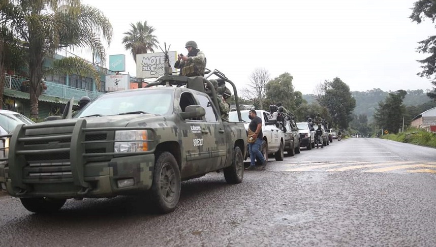 Sedena SSP GN detención civiles armados Michoacán