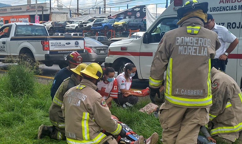 personas heridas vehículos Morelia