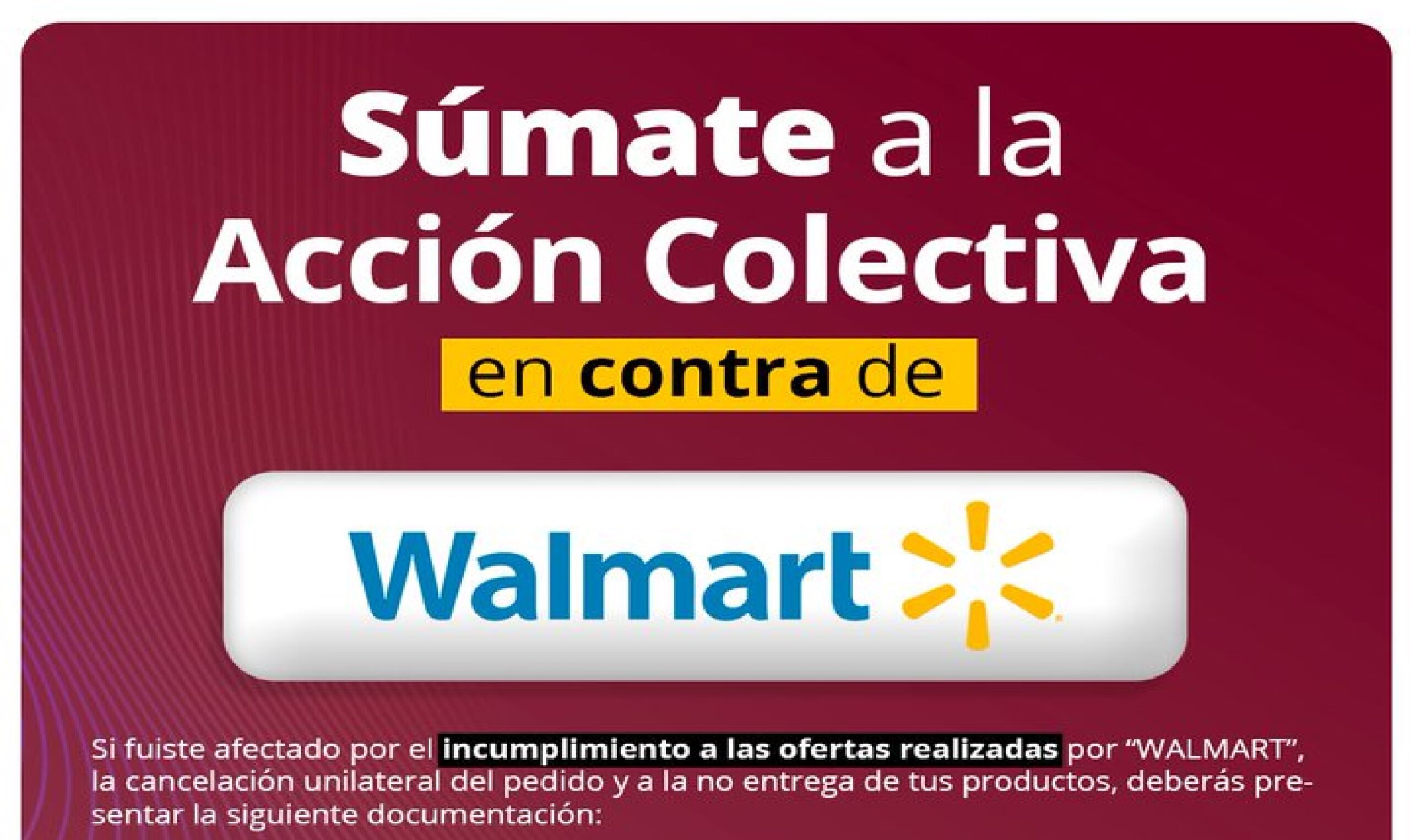 Llama Profeco a sumarse a acciones colectivas contra Walmart