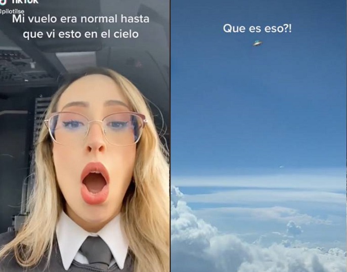 Mujer piloto capta OVNI