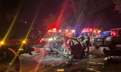 Tres lesionados deja choque automovilístico