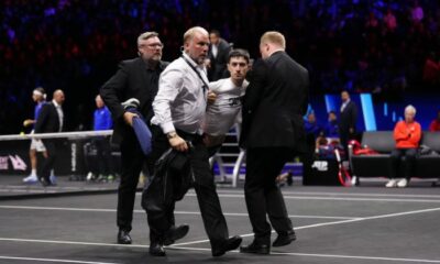 Laver Cup: activista ambiental se prende fuego como protesta