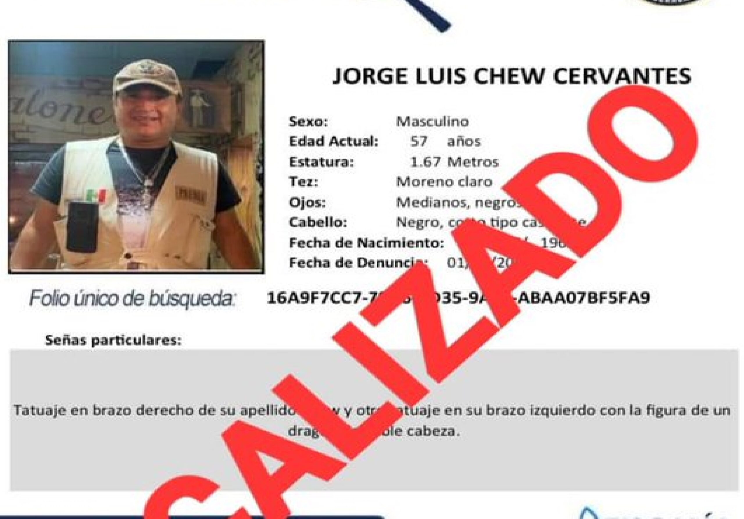 Hallan con vida al periodista desaparecido en Taxco Jorge Chew