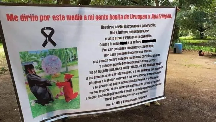 Aparecen “narcomantas” en Uruapan y Apatzingán