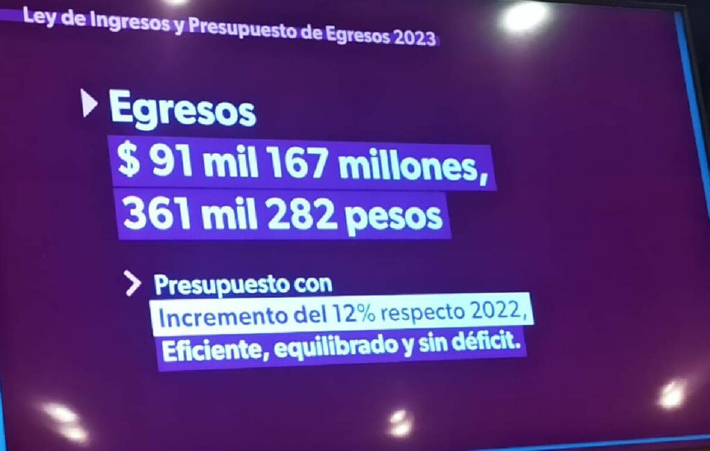 Anuncian aumento presupuestal 2023 a educación y SSP