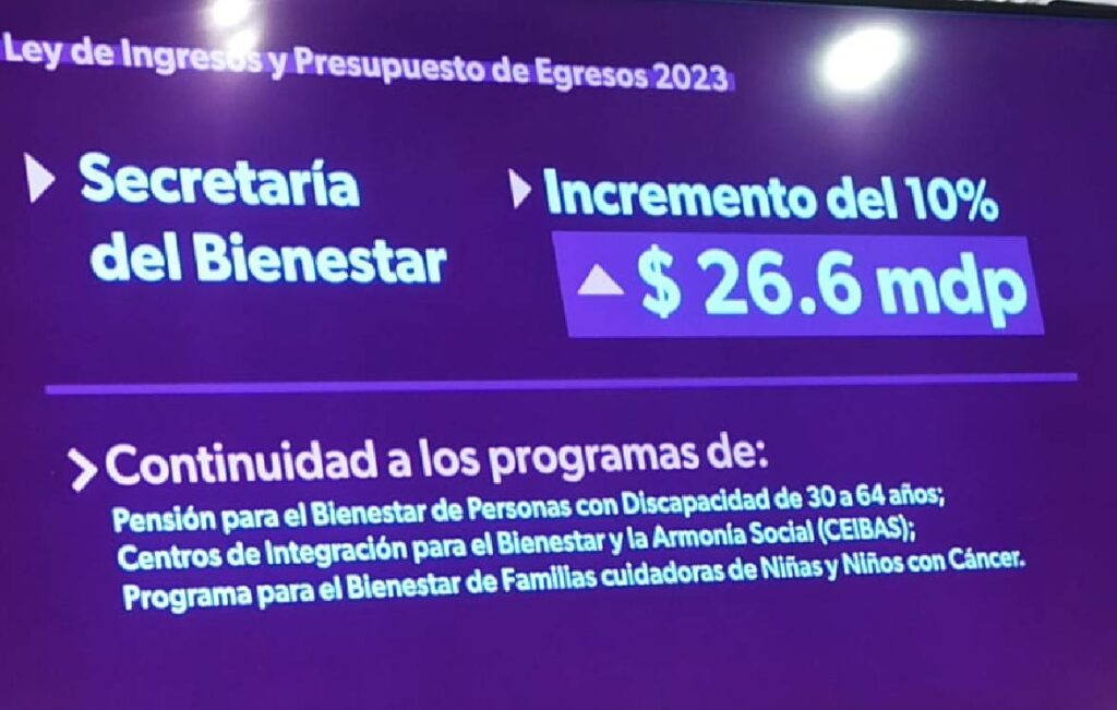 Anuncian aumento presupuestal 2023 a educación y SSP