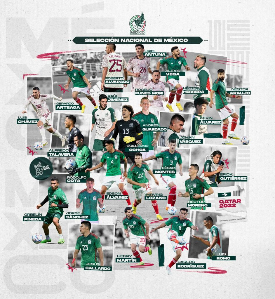 Estos son los 26 futbolistas mexicanos seleccionados para Qatar 2022