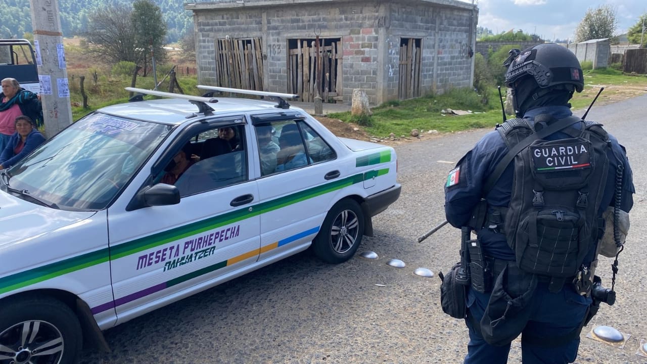 Guardia Civil desactivan actos de vandalismo en Meseta Purépecha