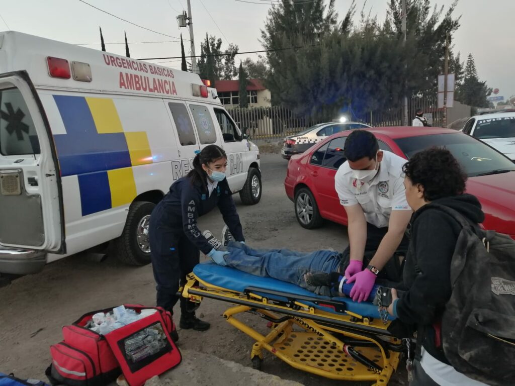 Motociclista resulta lesionado en accidente en la salida a Salamanca