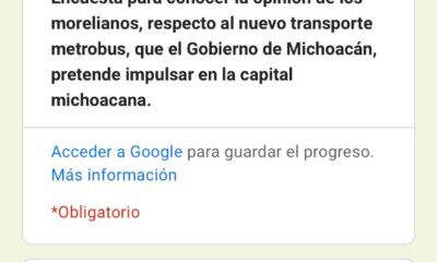 ¿Te gustaría tener Metrobús en Morelia Hay encuesta para saber tu opinión