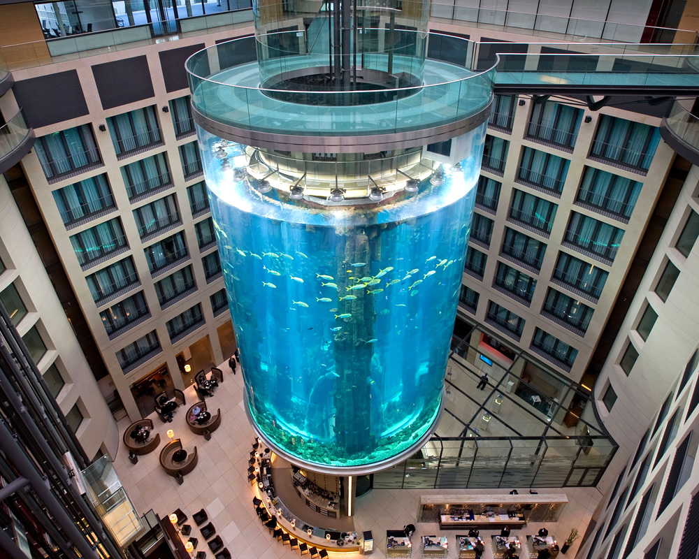 Revienta 'AquaDom', el acuario cilíndrico más grande del mundo