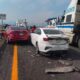 Choque múltiple deja 4 lesionados en la autopista de Occidente