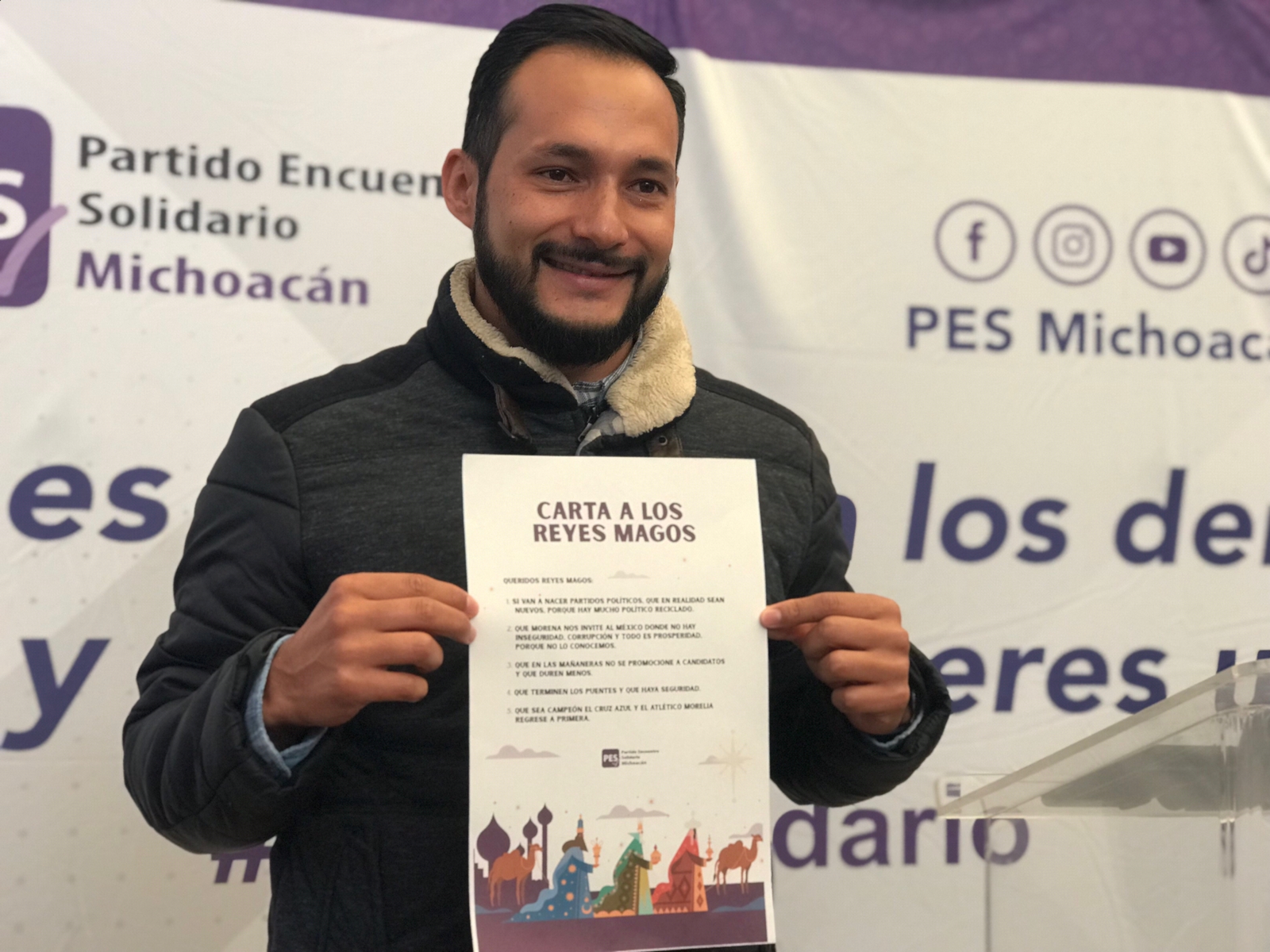 Que Morena invite a ciudadanos al México que pregona pide PES a Reyes Magos
