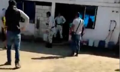 Desalojan sujetos armados a elementos de la Guardia Nacional