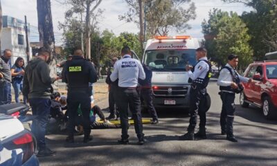 Motociclista resulta lesionado tras chocar en la Av. Madero en Morelia