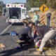 Motociclistas lesionados tráiler_